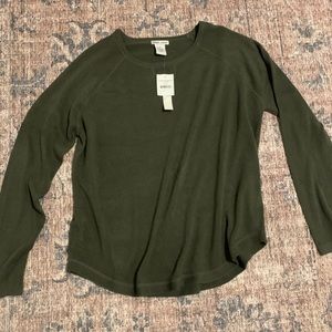 NWT army green long sleeve sweater